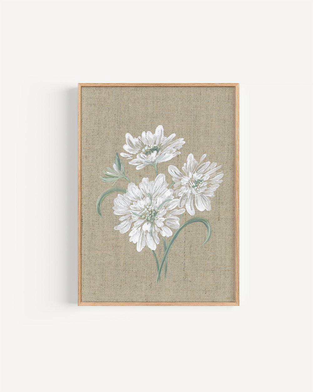 Framed print of Scabiosa flower watercolor in lavender hues symbolizing reflection, release and renewal on healing journey