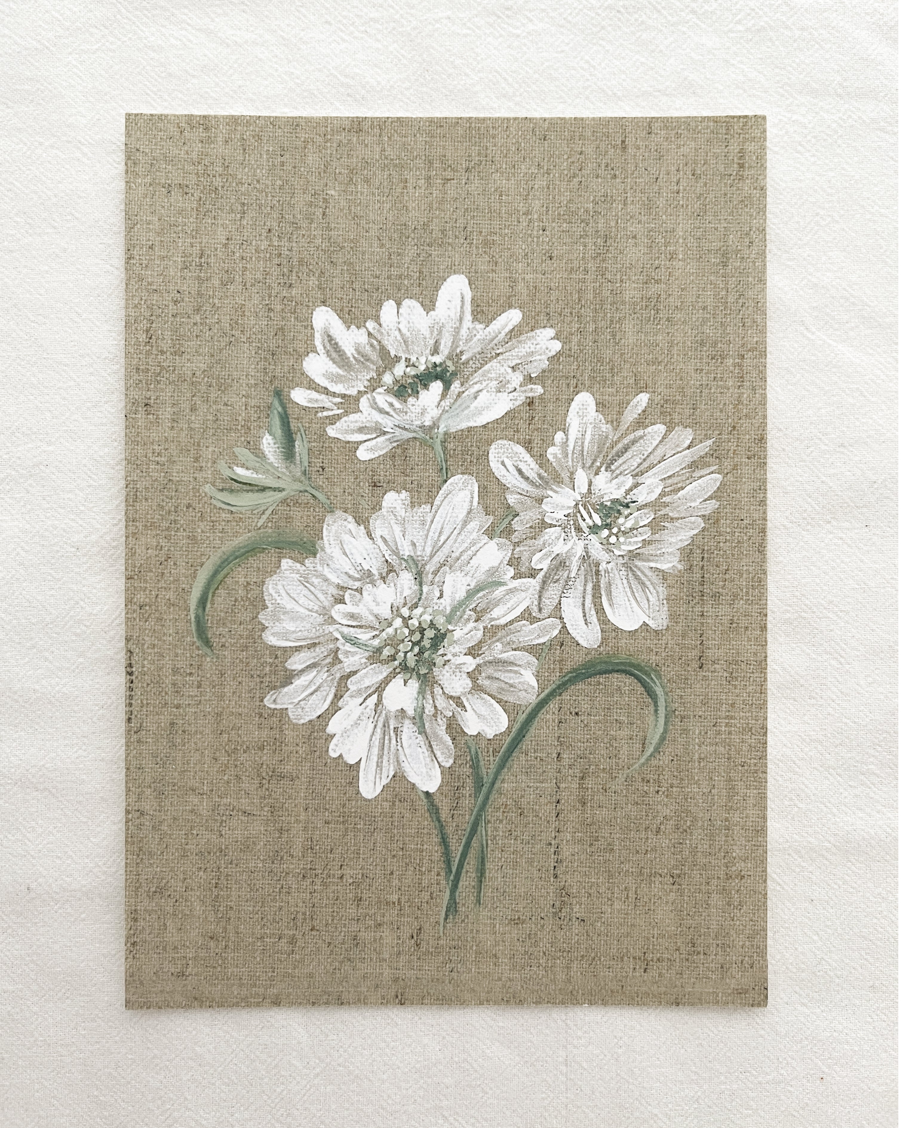 Scabiosa flower watercolor in lavender hues symbolizing reflection, release and renewal on healing journey with brown background