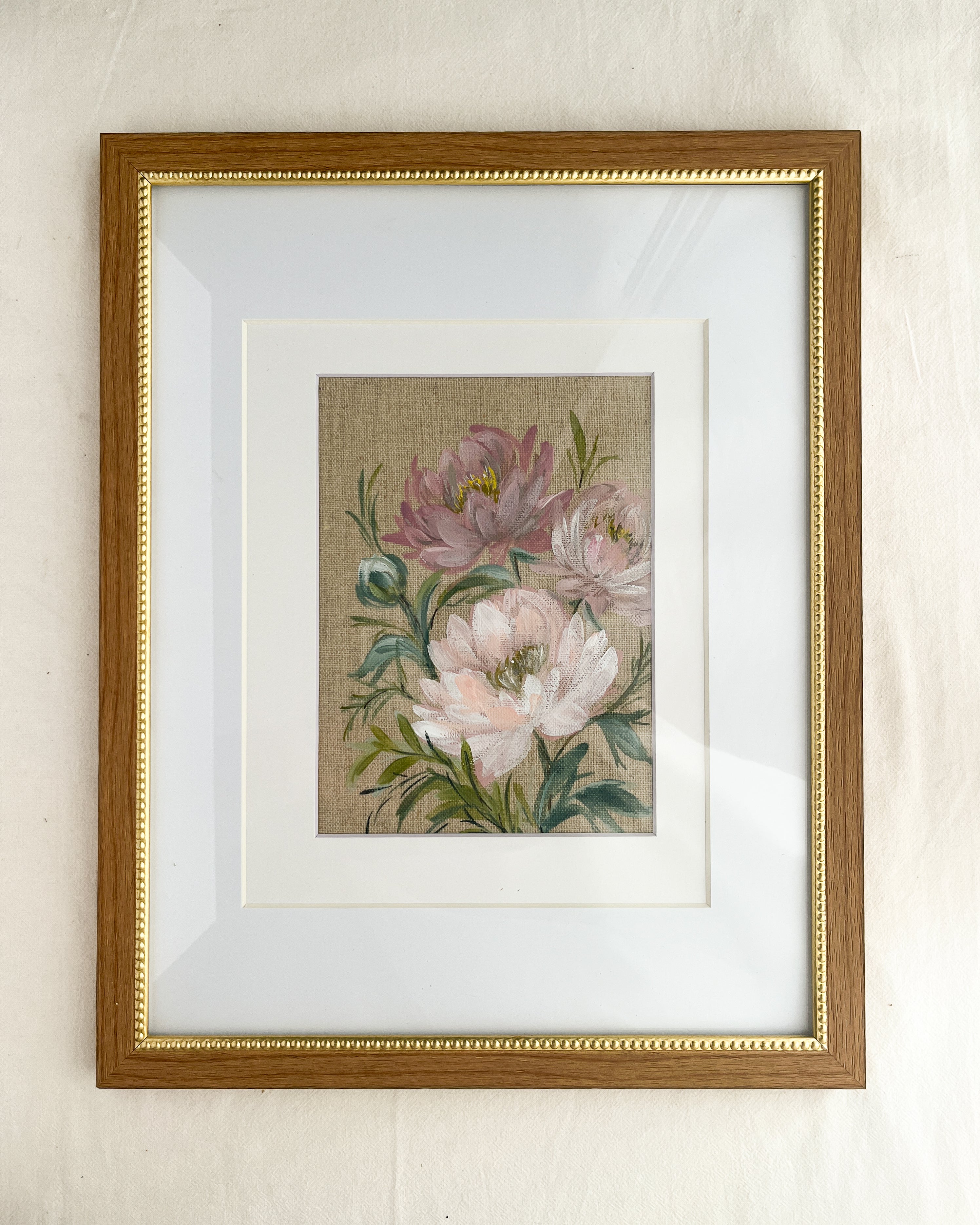 Unfolding Grace by Trisha Patel, original watercolor painting of pink peony flower, botanical art symbolizing healing, transformation, and new beginnings