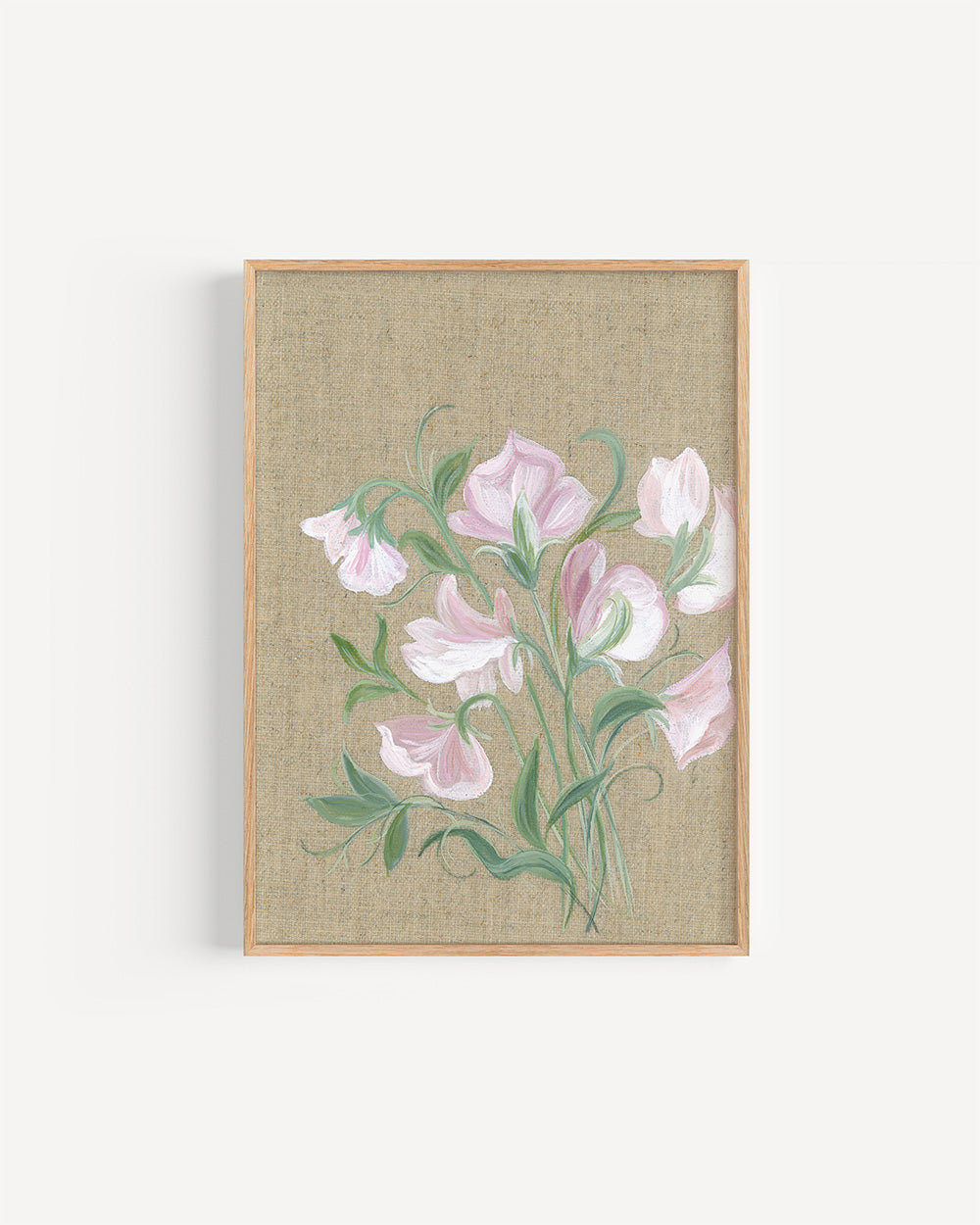 Sweet pea flower watercolor in soft purple tones symbolizing gratitude, kindness and emotional healing