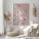 Framed print of Atmospheric watercolor landscape with misty mountains and forest silhouettes symbolizing inner strength and resilience