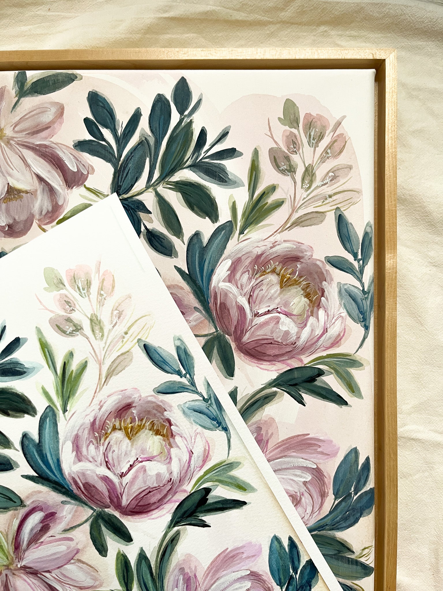 Comparison of original piece and art print's high quality